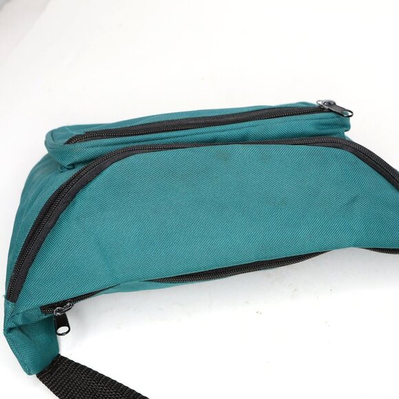 Vintage USA Large Fanny Pack Waist Belt Bag Travel Summer Retro 90s Y2K Green - Picture 6 of 9